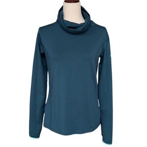 Nike Pro Dri-Fit Cowl Neck Fleece Lined Pull-Over Teal/Turquoise, Women’s Large